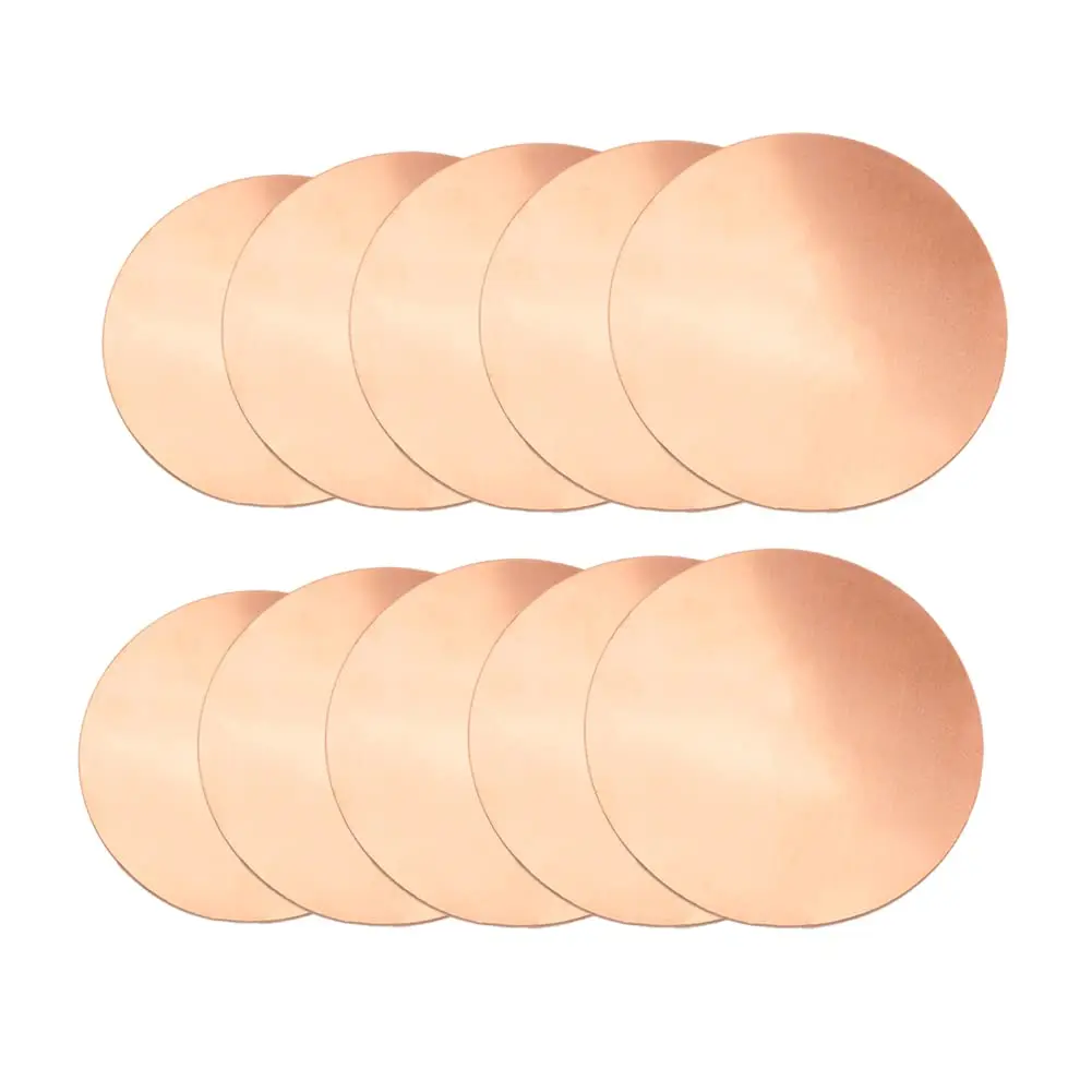 10 Pcs Pure Copper Round Plate, 24 Gauge 0.02" Thickness x 2" Diameter for Crafts and DIY
10 Pcs Pure Copper Round Plate, 24 Gauge 0.02" Thickness x 2" Diameter for Crafts and DIY