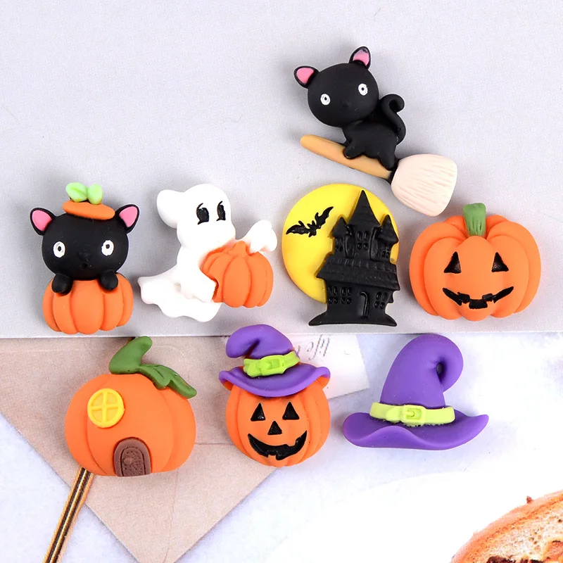 Resin Halloween Cartoon DIY Crafting Material Flatback Hair Ornament Supply Jewelry Ghost Pumpkin Embellishment Handmade Decor
Resin Halloween Cartoon DIY Crafting Material Flatback Hair Ornament Supply Jewelry Ghost Pumpkin Embellishment Handmade Decor