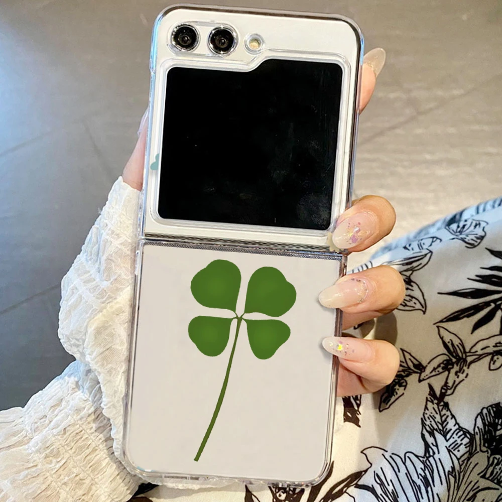 CuteSimple Lucky Clover Phone Case for Samsung Galaxy ZFlip 6 ZFlip 5 Hard Transparent Cover for Samsung ZFlip4 ZFlip3 Shell Y2K 
CuteSimple Lucky Clover Phone Case for Samsung Galaxy ZFlip 6 ZFlip 5 Hard Transparent Cover for Samsung ZFlip4 ZFlip3 Shell Y2K