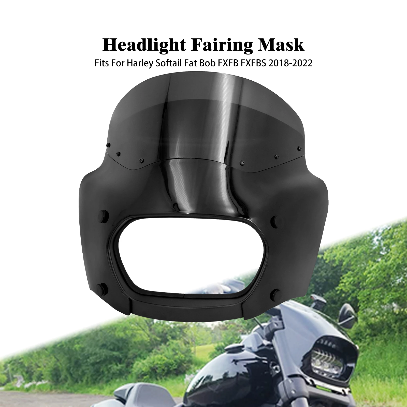 Фонарь передний с обтекателем, Черный ABS для Harley M8 Softail Fat Bob FXFB FXFBS 2018-2021 22
Фонарь передний с обтекателем, Черный ABS для Harley M8 Softail Fat Bob FXFB FXFBS 2018-2021 22