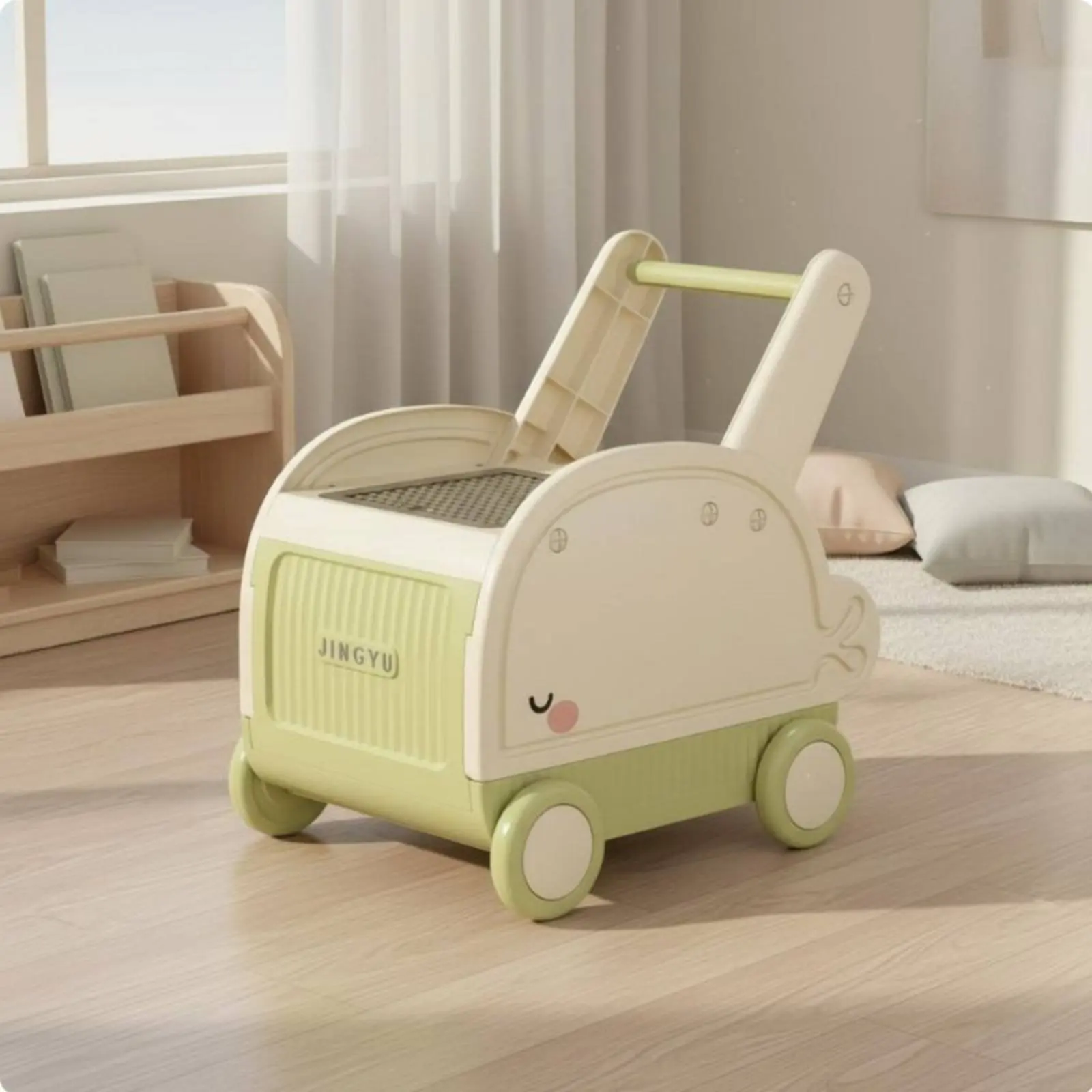 Young Child Push Toy Storage Sturdy Construction Rolling Toy Chest Push Along Pusher with Storage Anti-Tip Design for Infants
Young Child Push Toy Storage Sturdy Construction Rolling Toy Chest Push Along Pusher with Storage Anti-Tip Design for Infants