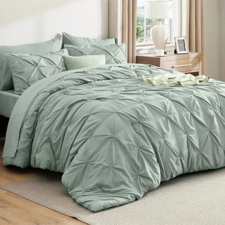 Комплект постельного белья Sage Green - Набор для кровати из 7 предметов GentleSoft ™ Подарочный комплект постельного белья с плиссировкой для всей семьи, всесезонный
Комплект постельного белья Sage Green - Набор для кровати из 7 предметов GentleSoft ™ Подарочный комплект постельного белья с плиссировкой для всей семьи, всесезонный