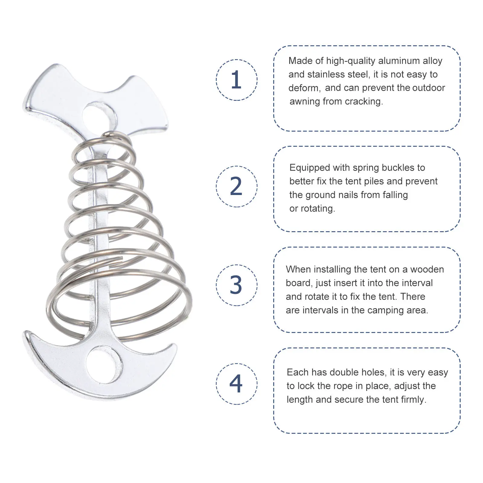 6 шт. крюков-колышков для палатки в форме рыбьей кости, портативные анкеры для ветровых веревок, фиксаторы для кемпинговых палаток, аксессуары для активного отдыха
6 шт. крюков-колышков для палатки в форме рыбьей кости, портативные анкеры для ветровых веревок, фиксаторы для кемпинговых палаток, аксессуары для активного отдыха