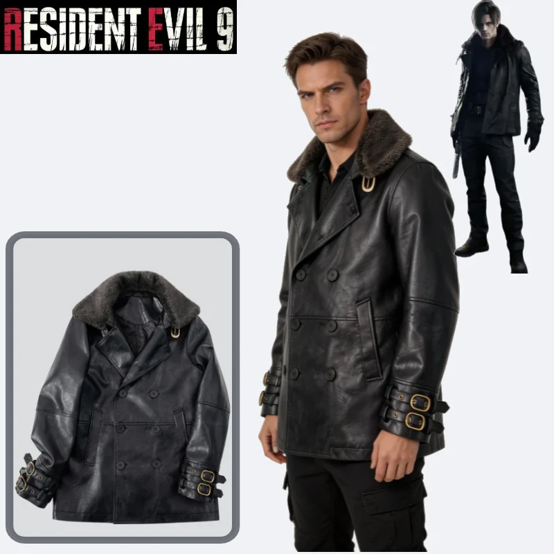 Resident Evil 9: Requiem Leon Cosplay Costume Game Style Leather Trench Coat Jacket Party Roleplay Leon Outfit Jacket for Man
Resident Evil 9: Requiem Leon Cosplay Costume Game Style Leather Trench Coat Jacket Party Roleplay Leon Outfit Jacket for Man