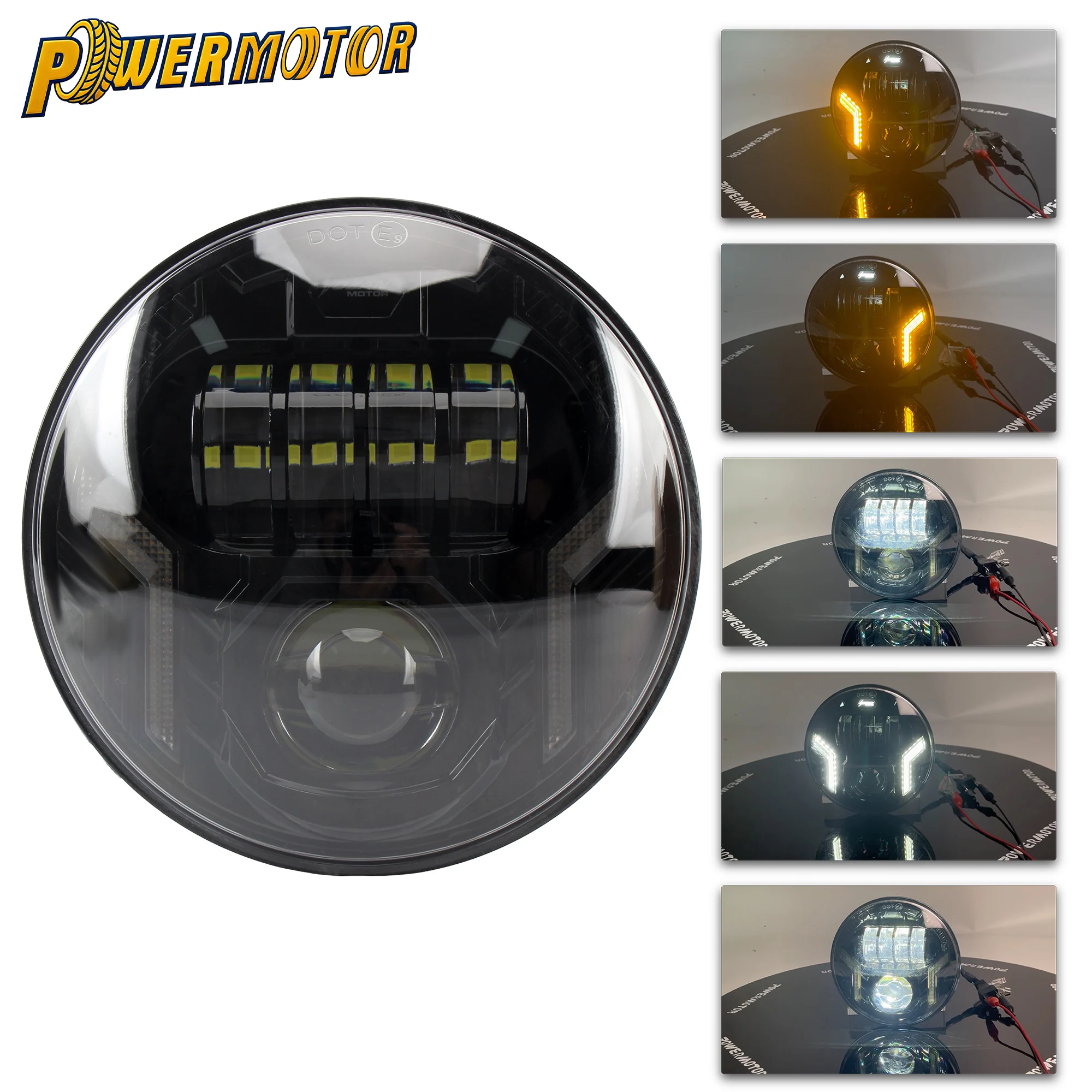 5 3/4" Motorcycle LED Headlight With Turn Signal 5.75 Inch Head Light DRL For Harley Sportster Iron 883 1200 Dyna Street Bob
5 3/4" Motorcycle LED Headlight With Turn Signal 5.75 Inch Head Light DRL For Harley Sportster Iron 883 1200 Dyna Street Bob