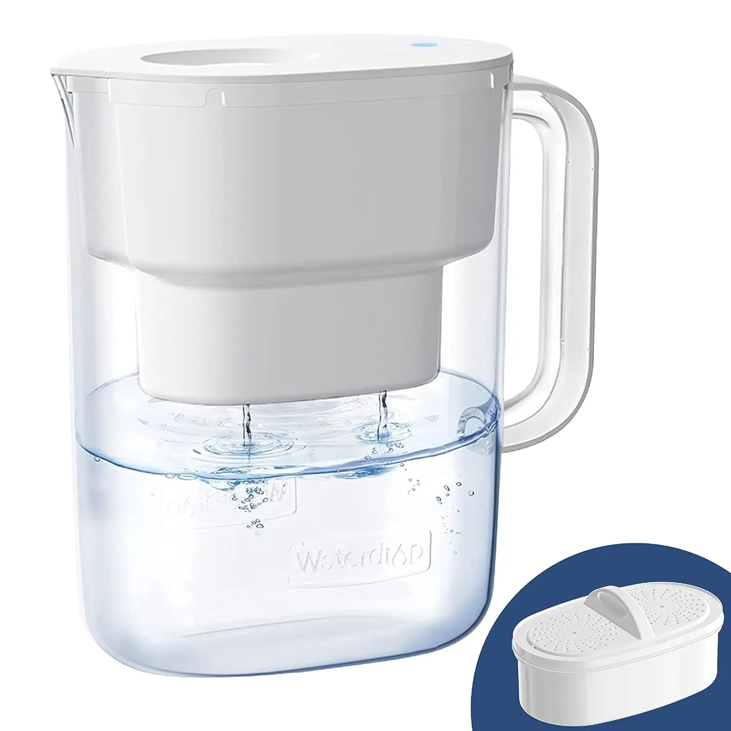 10-Cup Water Filter Pitcher, 200-Gallon Long-Life, NSF Certified, Reduces Chlorine & PFOA/PFOS, Improves Coffee & Tea Taste, White
10-Cup Water Filter Pitcher, 200-Gallon Long-Life, NSF Certified, Reduces Chlorine & PFOA/PFOS, Improves Coffee & Tea Taste, White