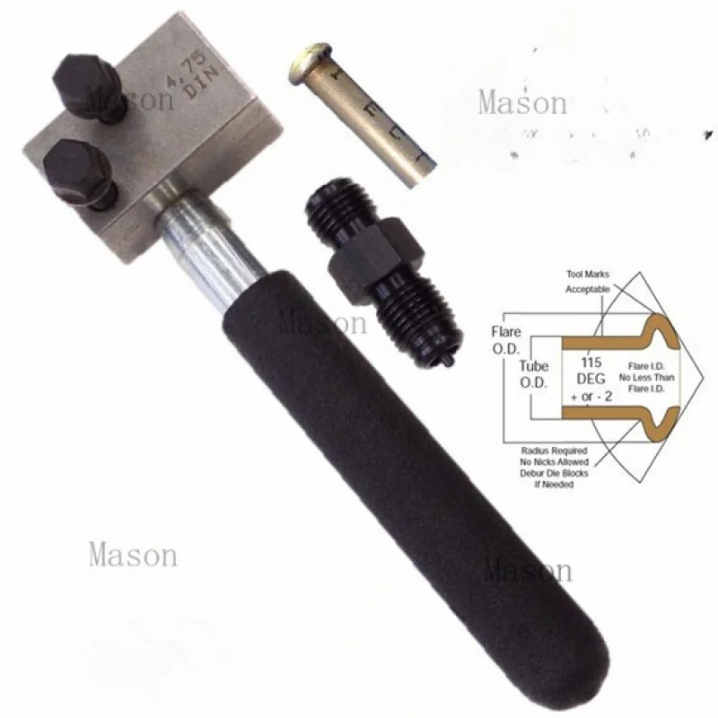 R+ FOR Hand Held On Car Brake Pipe Line Flaring 4.75 DIN ISO 3/16" Single Bubble Flare
R+ FOR Hand Held On Car Brake Pipe Line Flaring 4.75 DIN ISO 3/16" Single Bubble Flare