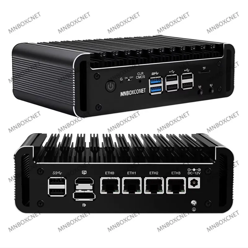 MNBOXCONET Firewall Mini PC Appliance N100, Small Fanless Computer 4 x 2.5GbE I226-V LAN, Barebone NO RAM NO SSD, Windows 11 Pro
MNBOXCONET Firewall Mini PC Appliance N100, Small Fanless Computer 4 x 2.5GbE I226-V LAN, Barebone NO RAM NO SSD, Windows 11 Pro