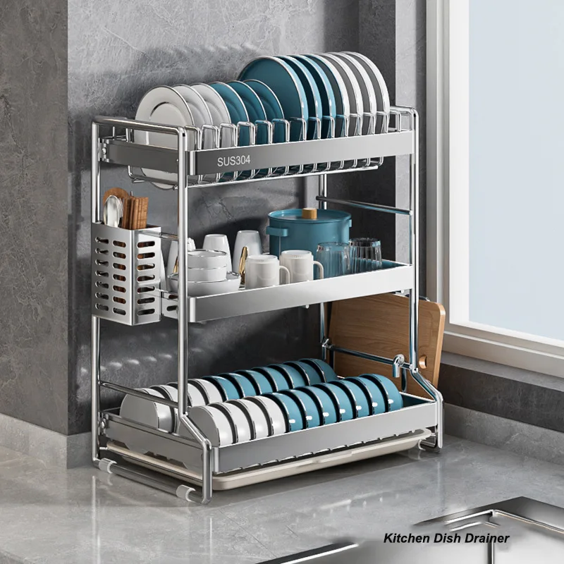 Kitchen Storage Organization Stainless Steels Drainer Kitchen Dishes Kitchenware Tableware Drainer Board Rack Dish Drainer
Kitchen Storage Organization Stainless Steels Drainer Kitchen Dishes Kitchenware Tableware Drainer Board Rack Dish Drainer
