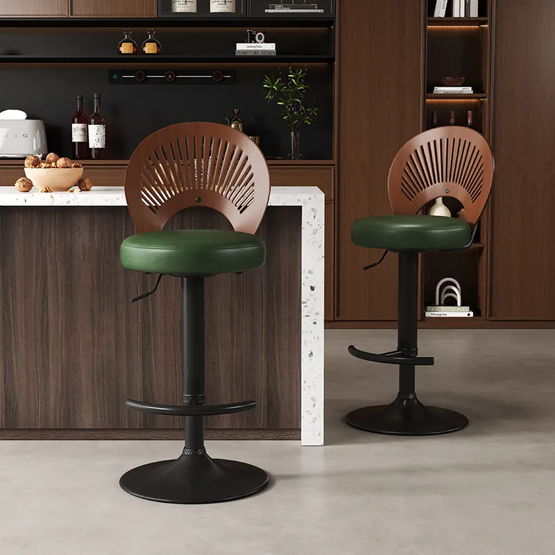 Modern Solid Wood Home Counter Bar Chair Nordic with Backrest Adjustable Bar Chair Solid Wood Sillas Para Barra Alta Furniture
Modern Solid Wood Home Counter Bar Chair Nordic with Backrest Adjustable Bar Chair Solid Wood Sillas Para Barra Alta Furniture