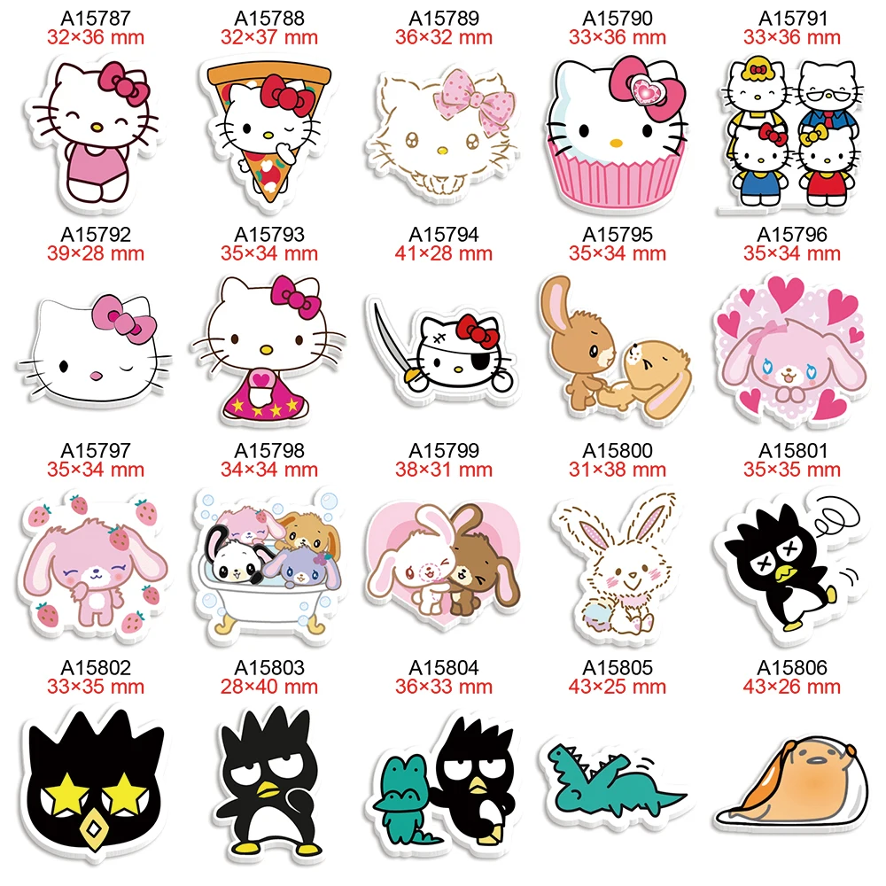 Sanrio Cartoon Character Printed Planar Resin Hello Kitty Charms for Hairbows, Printed, 30 PCs/Lot 
Sanrio Cartoon Character Printed Planar Resin Hello Kitty Charms for Hairbows, Printed, 30 PCs/Lot
