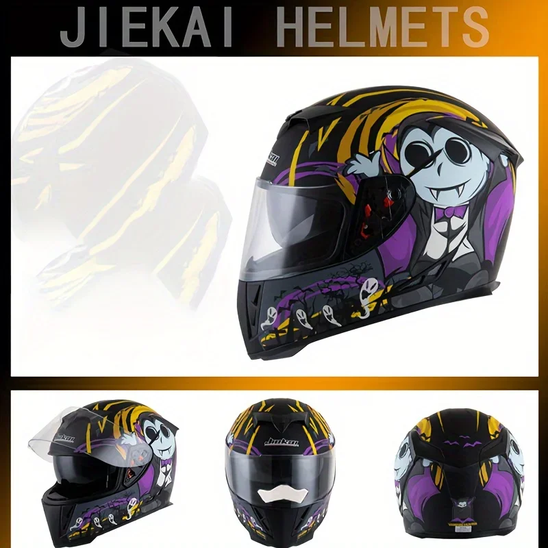 Cool Motorcycle Helmet for Men, Full-Face Motorcycle Helmet, Dual Visor Women'S Safety Helmet, Ghost
Cool Motorcycle Helmet for Men, Full-Face Motorcycle Helmet, Dual Visor Women'S Safety Helmet, Ghost