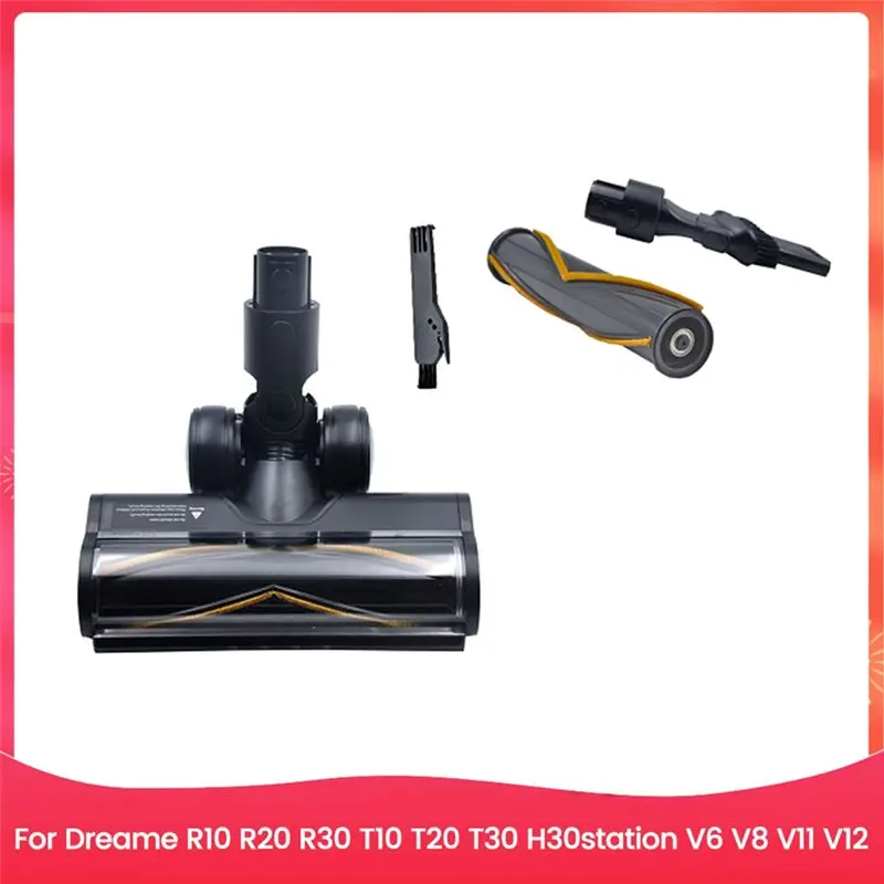 Efficient-Electric Floor Brush With LED Lighting For Dreame Models R10, R20, R30, V6, V8, V11, V12 - Anti-Tangle Design