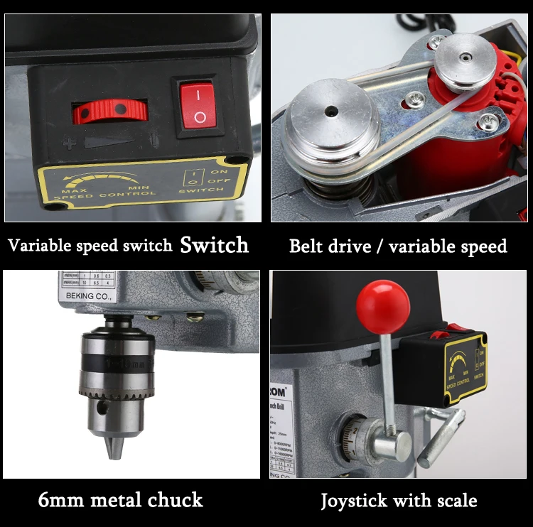 Multi-function Electric Drilling Machine 340W 220V 0.6mm-6.5mm Micro Bench Drilling Household Drilling MachineGB-5158B
Multi-function Electric Drilling Machine 340W 220V 0.6mm-6.5mm Micro Bench Drilling Household Drilling MachineGB-5158B