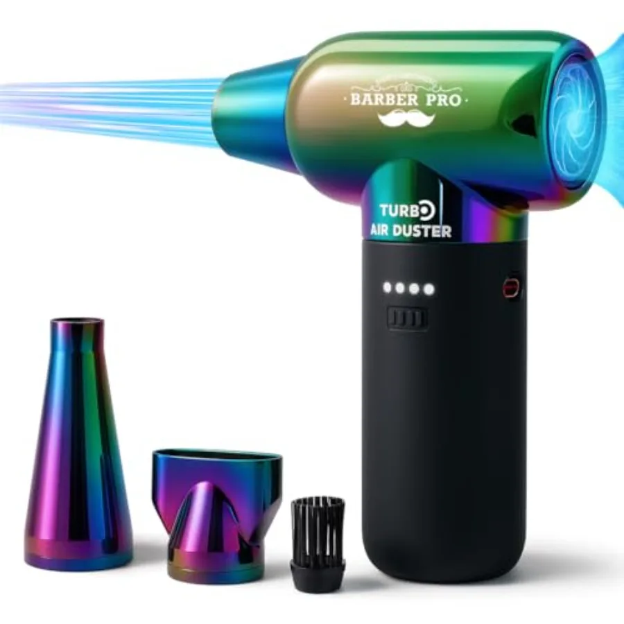 Compressed Air Duster - Electric Duster for Hair Barber 3 Gear Mini Portable Jet Dry Air Blower Cordless Vacuum Cleaner for PC
Compressed Air Duster - Electric Duster for Hair Barber 3 Gear Mini Portable Jet Dry Air Blower Cordless Vacuum Cleaner for PC