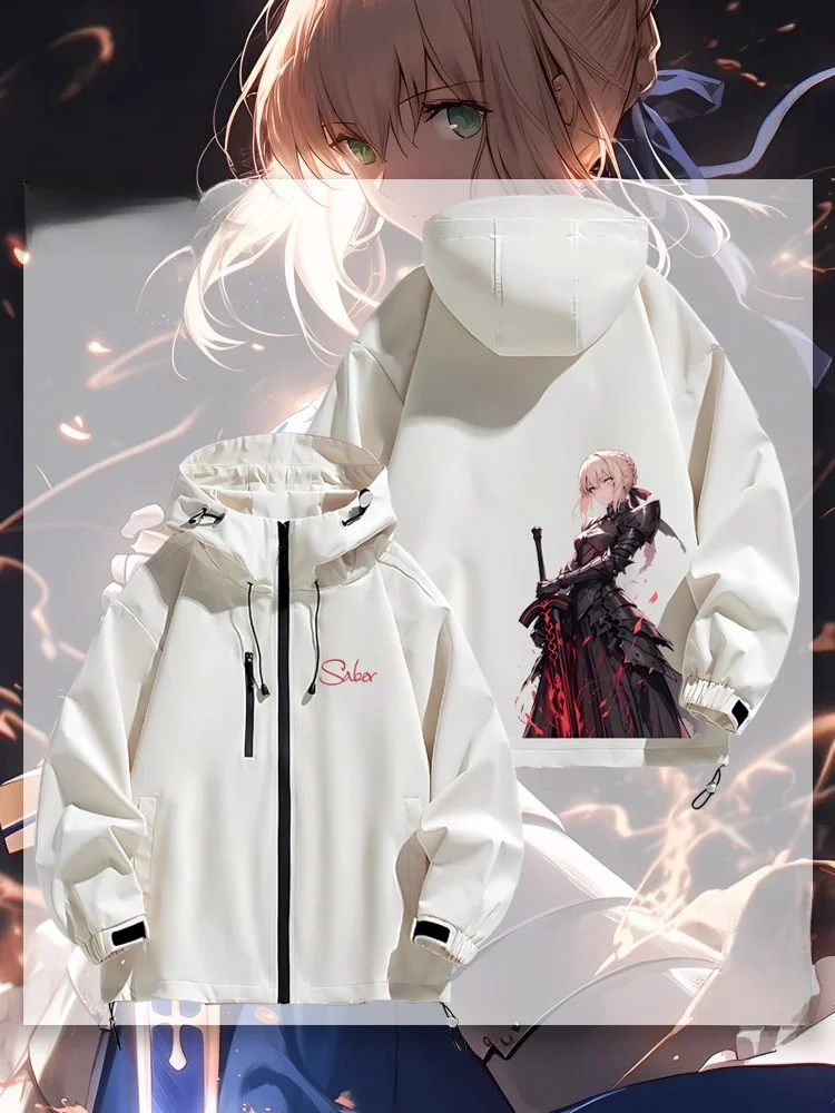 Saber Bla Anime Jaet ex Autumn Winter Outerwear Waterproof Polyester Long Sve Hooded Zipper ket Casual Coat
Saber Bla Anime Jaet ex Autumn Winter Outerwear Waterproof Polyester Long Sve Hooded Zipper ket Casual Coat