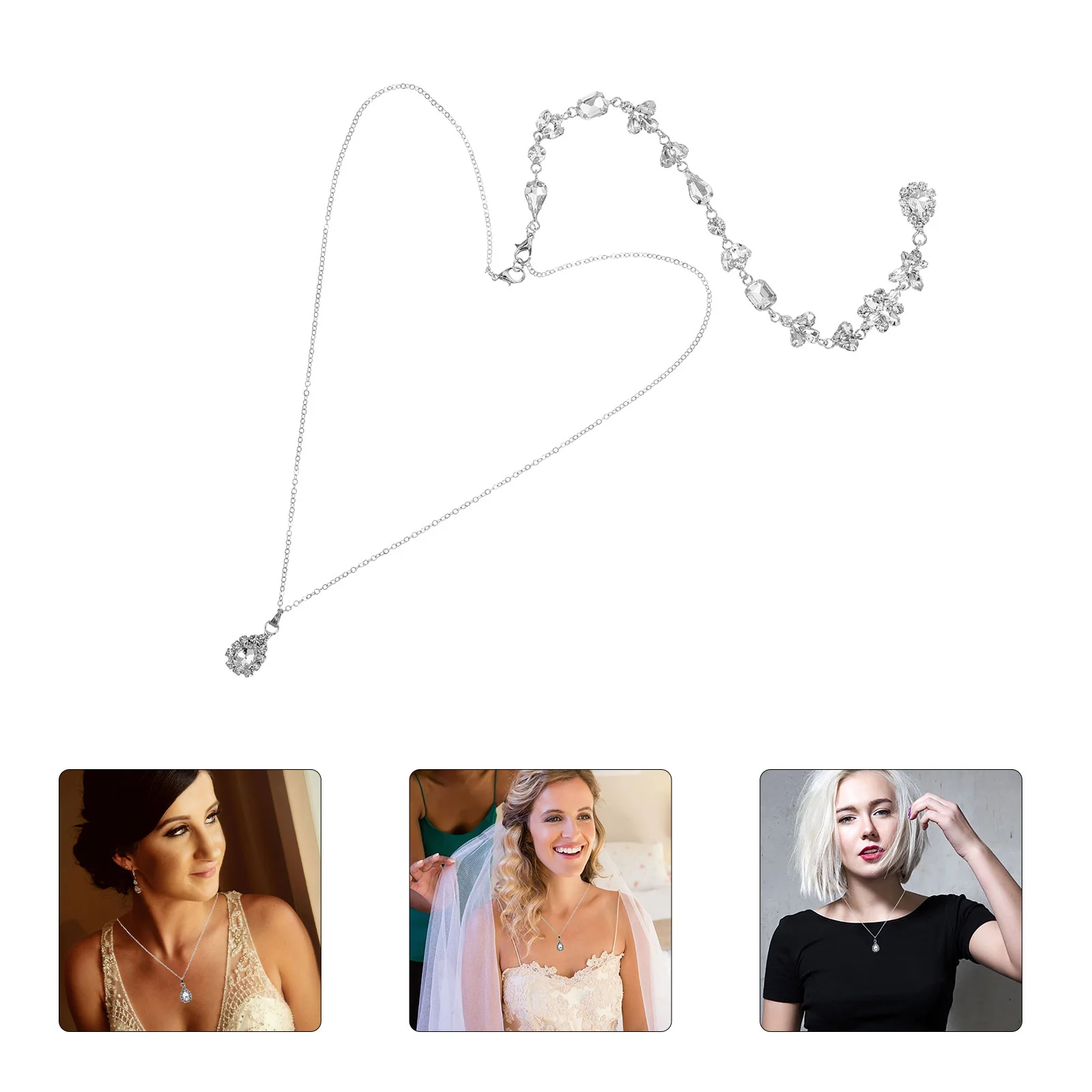 Wedding Backdrop Necklaces Choker for Girls Ladies Chain Pendant Crystal Bride Backless
Wedding Backdrop Necklaces Choker for Girls Ladies Chain Pendant Crystal Bride Backless
