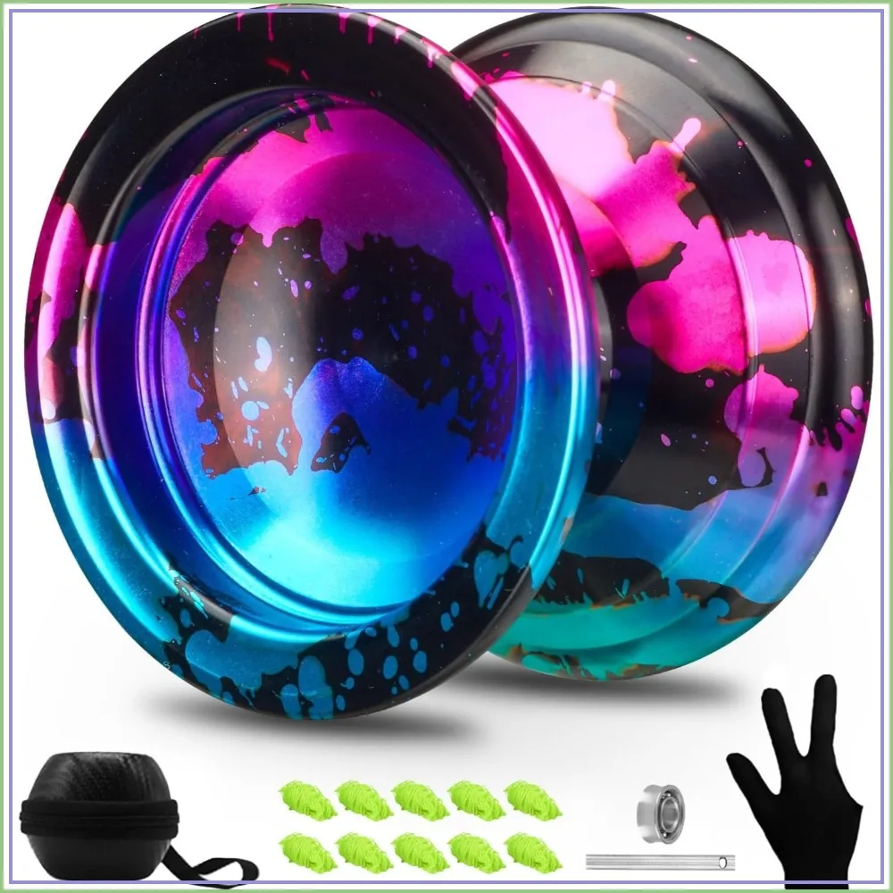 Responsive & Unresponsive Metal Yoyo Set for Beginners & Advanced Players, Includes 10 Strings, Glove, and Carry Bag
Responsive & Unresponsive Metal Yoyo Set for Beginners & Advanced Players, Includes 10 Strings, Glove, and Carry Bag