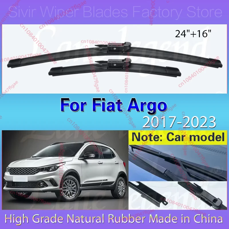 For Fiat Argo 2017 - 2023 Front Wiper Blades Window Windshield Windscreen Brushes Car Washers Accessories 2020 2021 2022 24"+16"
For Fiat Argo 2017 - 2023 Front Wiper Blades Window Windshield Windscreen Brushes Car Washers Accessories 2020 2021 2022 24"+16"