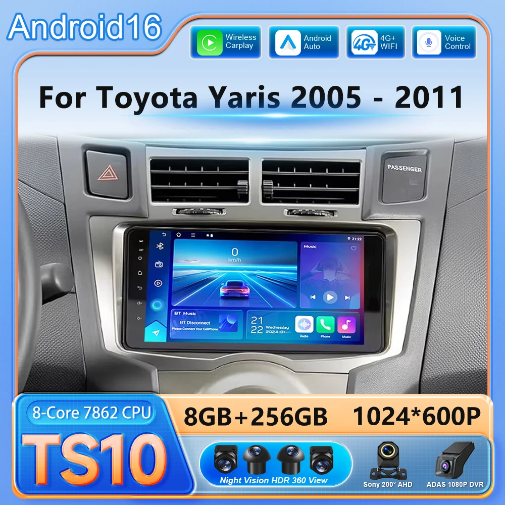 7inch Car Radio For Toyota Yaris 2005 2006 2007 2008 2009 2010 2011 Android 16 Auto Video Player GPS Navigation 4G WIFI 2din DVD
7inch Car Radio For Toyota Yaris 2005 2006 2007 2008 2009 2010 2011 Android 16 Auto Video Player GPS Navigation 4G WIFI 2din DVD