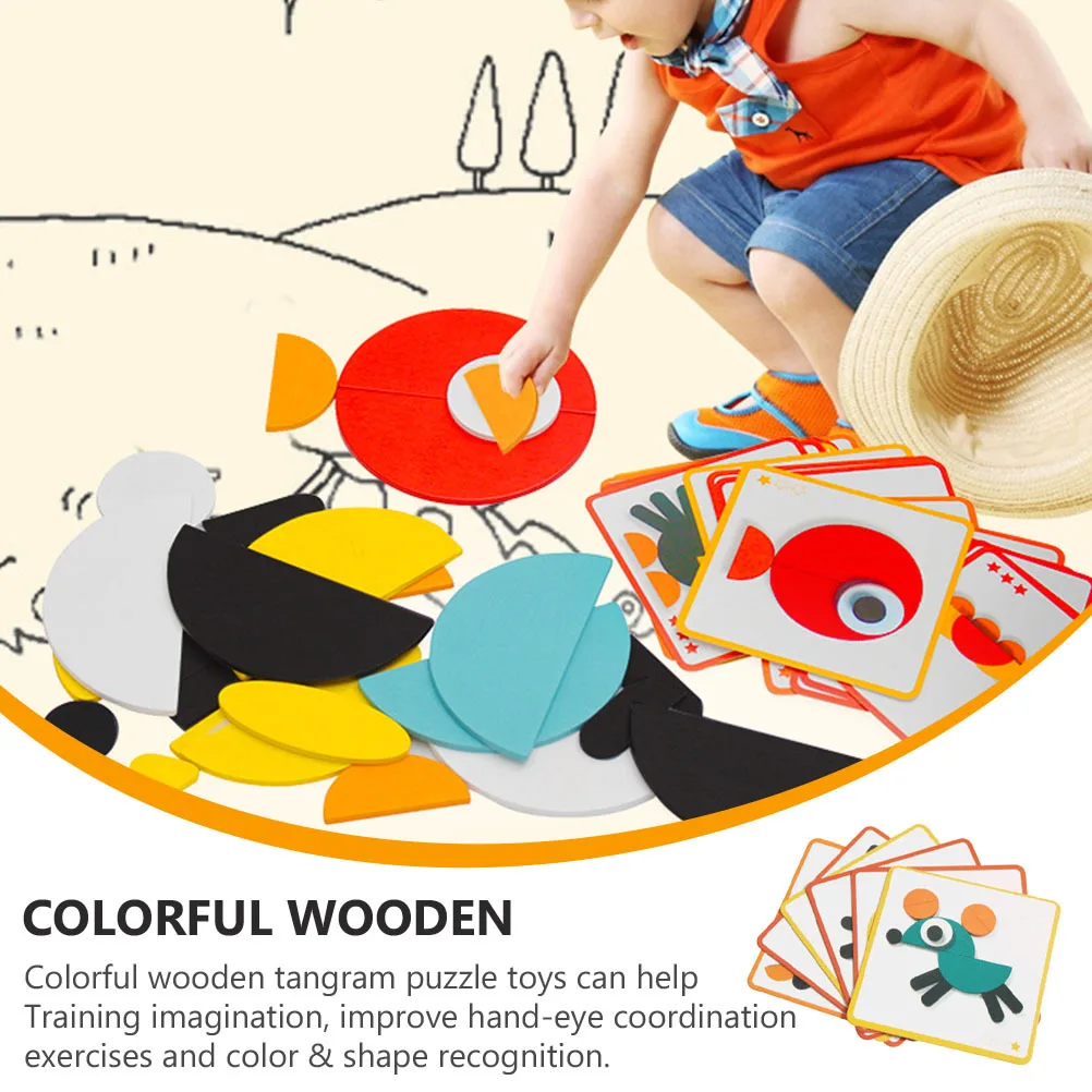 1Set Kids Geometric Tangram Creative Colorful Wooden Pattern Blocks for Imagination Training and Preschool Learning
1Set Kids Geometric Tangram Creative Colorful Wooden Pattern Blocks for Imagination Training and Preschool Learning