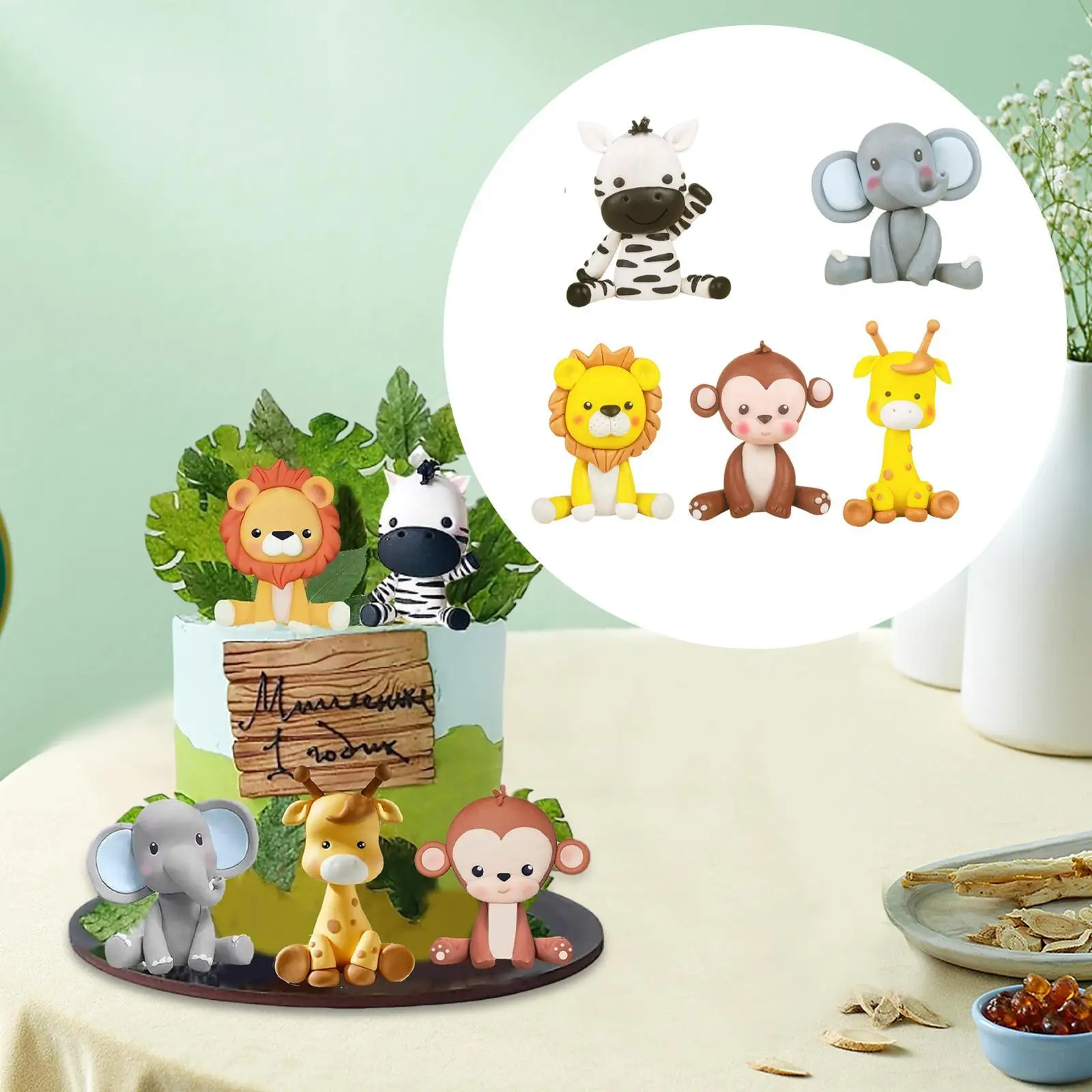 5Pcs Animals Cake Toppers Art Figures for Center Console Tabletop TV Cabinet
5Pcs Animals Cake Toppers Art Figures for Center Console Tabletop TV Cabinet