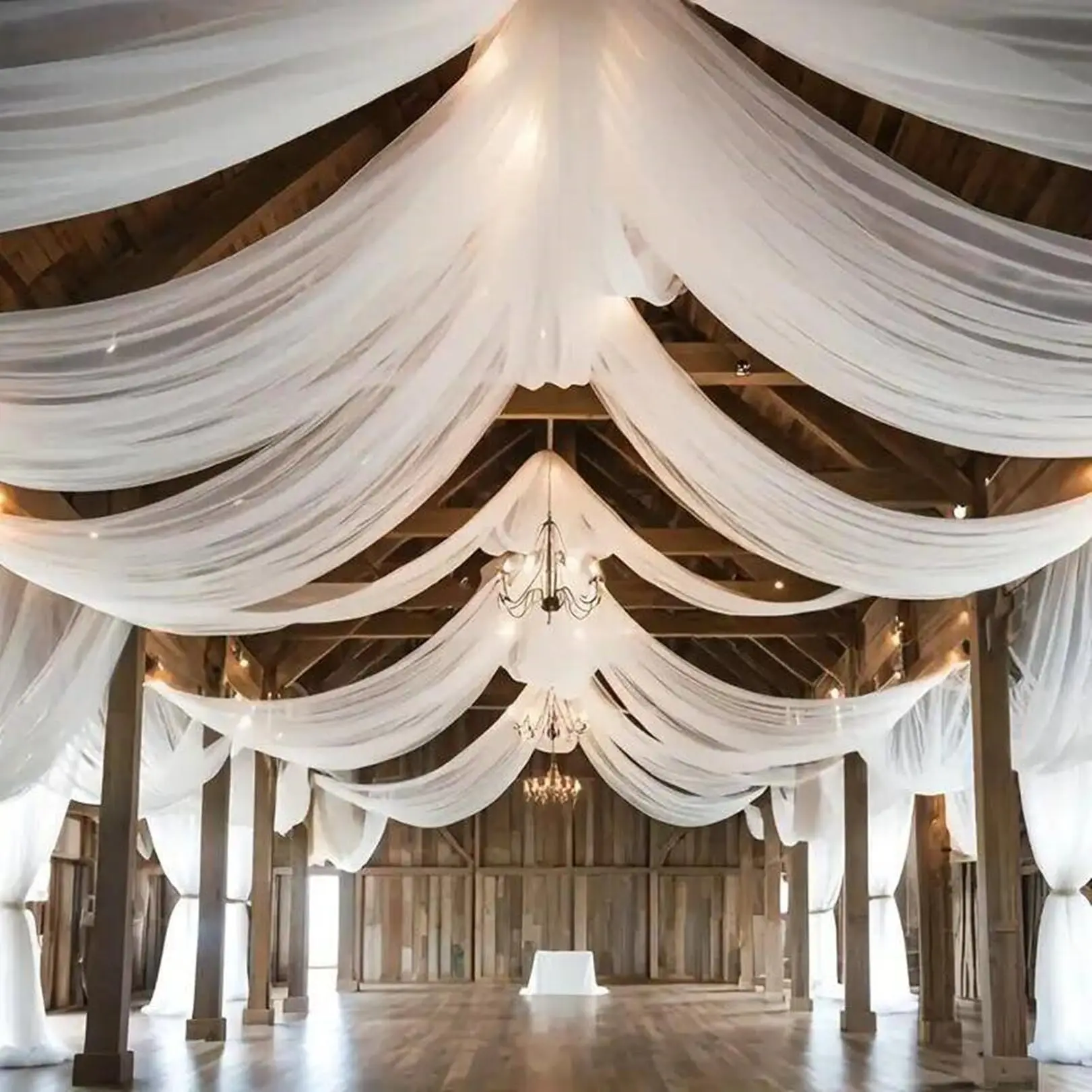 White Ceiling Drapes Wedding Ceiling Draping Fabric Chiffon Wedding Curtains Ceiling Decorations for Party Ceremony Stage Swag
White Ceiling Drapes Wedding Ceiling Draping Fabric Chiffon Wedding Curtains Ceiling Decorations for Party Ceremony Stage Swag