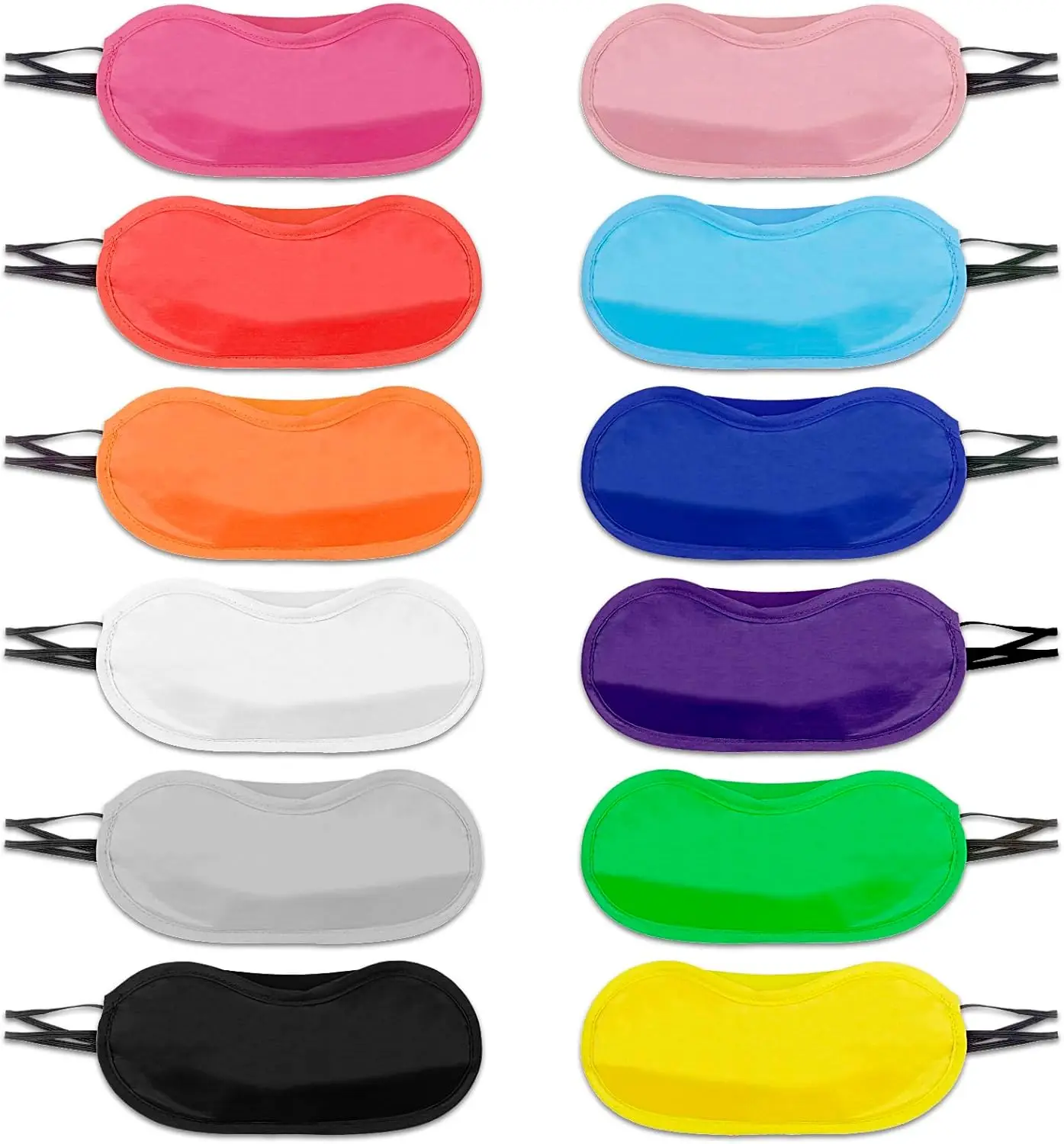 12 Pack Sleep Eye Mask Blindfold for Travel, Adjustable Strap, Nose Pad, Multicolor, Soft Polyester, Men Women Kids
12 Pack Sleep Eye Mask Blindfold for Travel, Adjustable Strap, Nose Pad, Multicolor, Soft Polyester, Men Women Kids