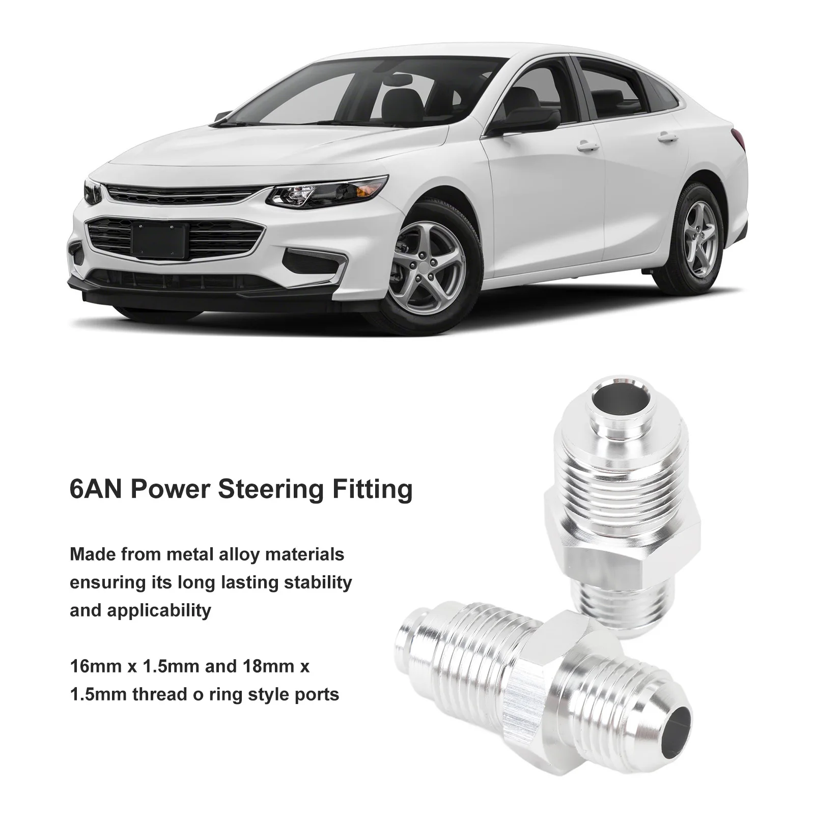 2 Pcs 6AN Power Steering Fitting Metal Alloy Steering Bump Tube Adapter Connector for Power Steering Boxes with O Ring Fittings
2 Pcs 6AN Power Steering Fitting Metal Alloy Steering Bump Tube Adapter Connector for Power Steering Boxes with O Ring Fittings