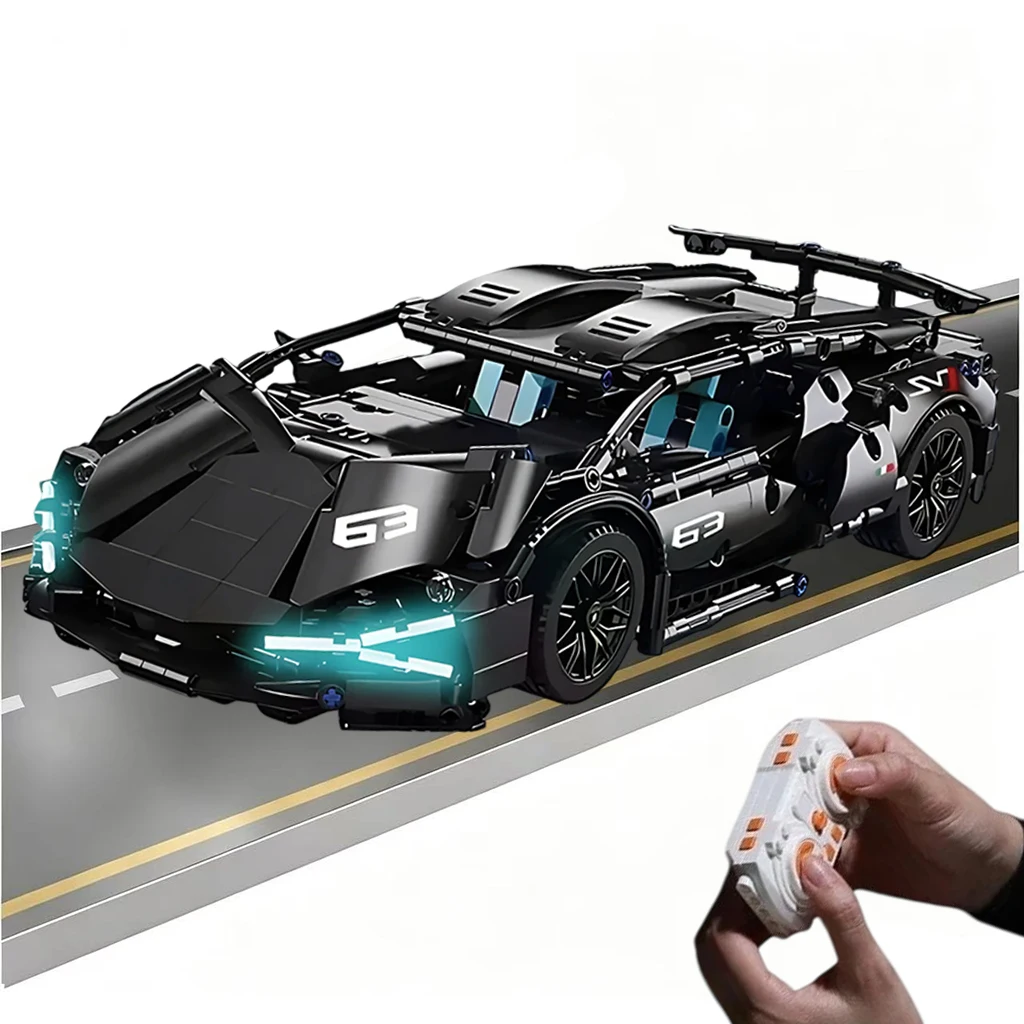 Motor Version 1:14 Scale RC Technic MOC Car,1280PCS DIY Bricks Remote Control Sports Car Building Construction Set
Motor Version 1:14 Scale RC Technic MOC Car,1280PCS DIY Bricks Remote Control Sports Car Building Construction Set