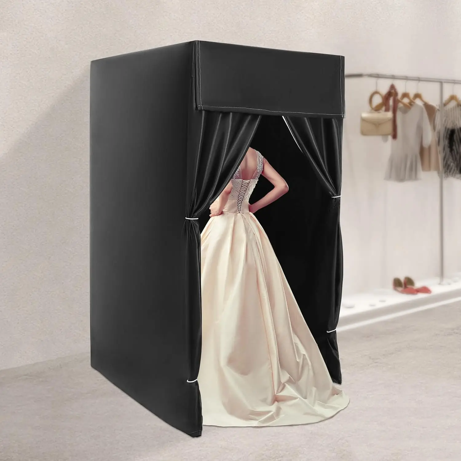 Portable Clothing Store Fitting Room Folding Fitting Room Portable Dressing Room Changing Curtain for Shops Shopping Malls
Portable Clothing Store Fitting Room Folding Fitting Room Portable Dressing Room Changing Curtain for Shops Shopping Malls