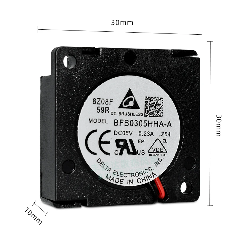 Delta Electronics BFB0305HHA-A DC 5 В 0,23 А 30x30x10 мм 2-проводной охлаждающий вентилятор для сервера
Delta Electronics BFB0305HHA-A DC 5 В 0,23 А 30x30x10 мм 2-проводной охлаждающий вентилятор для сервера