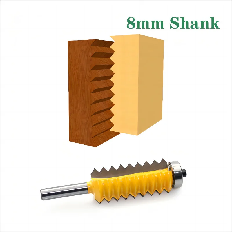Woodworking Router Bits with 8mm Shank, Multi-tooth Joint Grooving Cutter, Wavy Splicing Tool for Carpenter Work DIY
Woodworking Router Bits with 8mm Shank, Multi-tooth Joint Grooving Cutter, Wavy Splicing Tool for Carpenter Work DIY