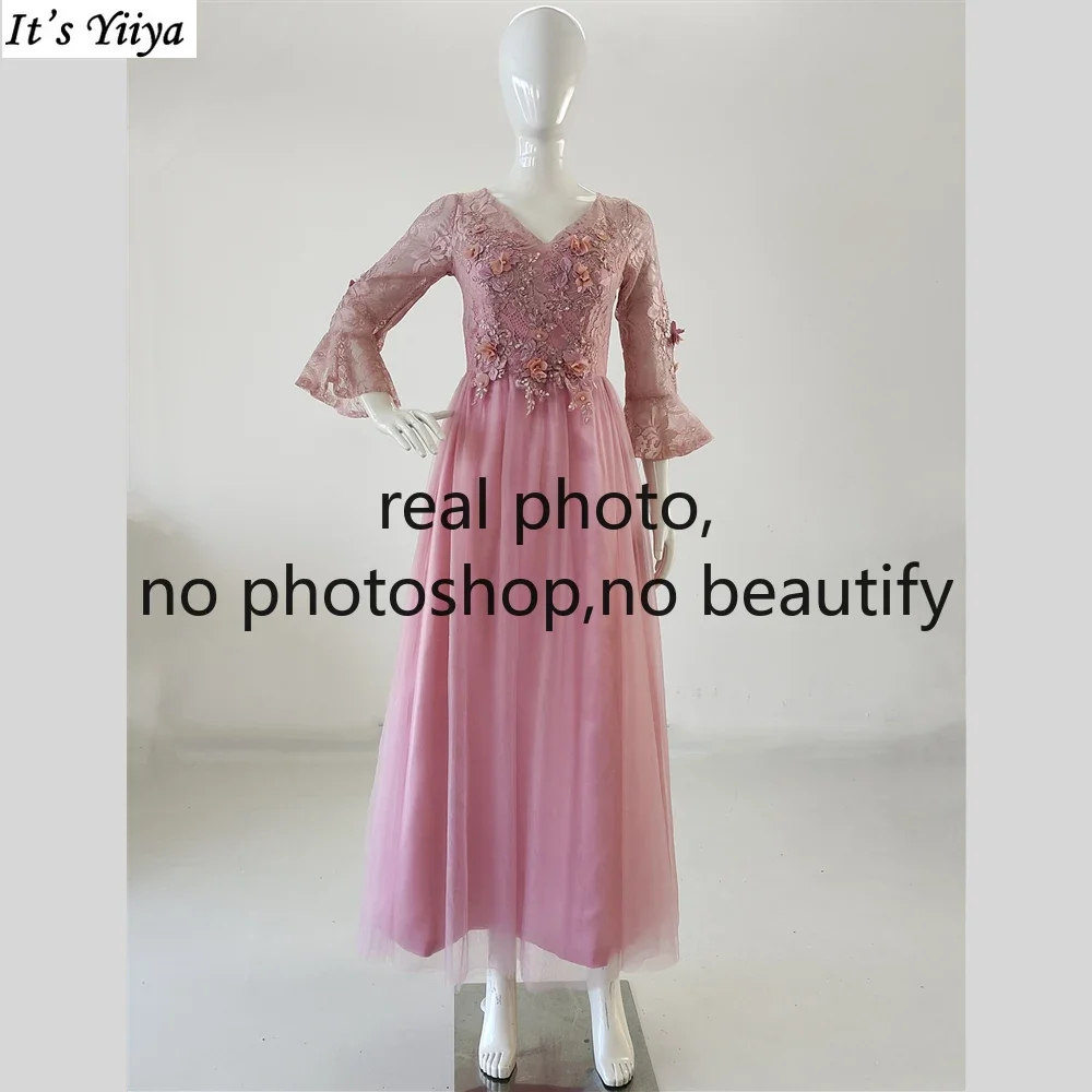 It's Yiiya Customized Real Photo Evening Dress Pink Floral O-neck A-Line Floor Length Vestido Plus size Lady Formal Party Gowns
It's Yiiya Customized Real Photo Evening Dress Pink Floral O-neck A-Line Floor Length Vestido Plus size Lady Formal Party Gowns