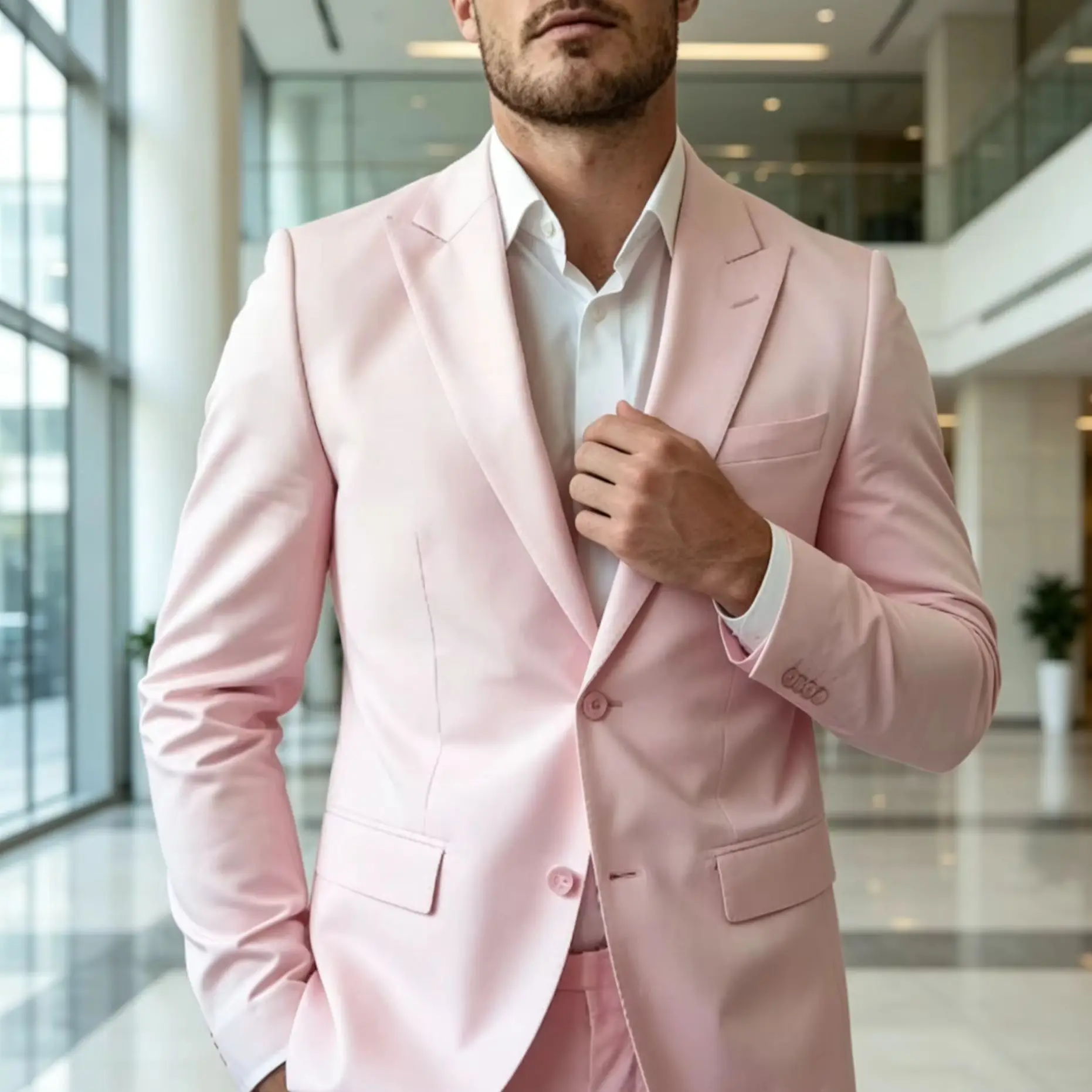 Two Piece Pink Men Suit Wedding Suits for Men Trajes De Hombre De Vestir Elegantes
Two Piece Pink Men Suit Wedding Suits for Men Trajes De Hombre De Vestir Elegantes