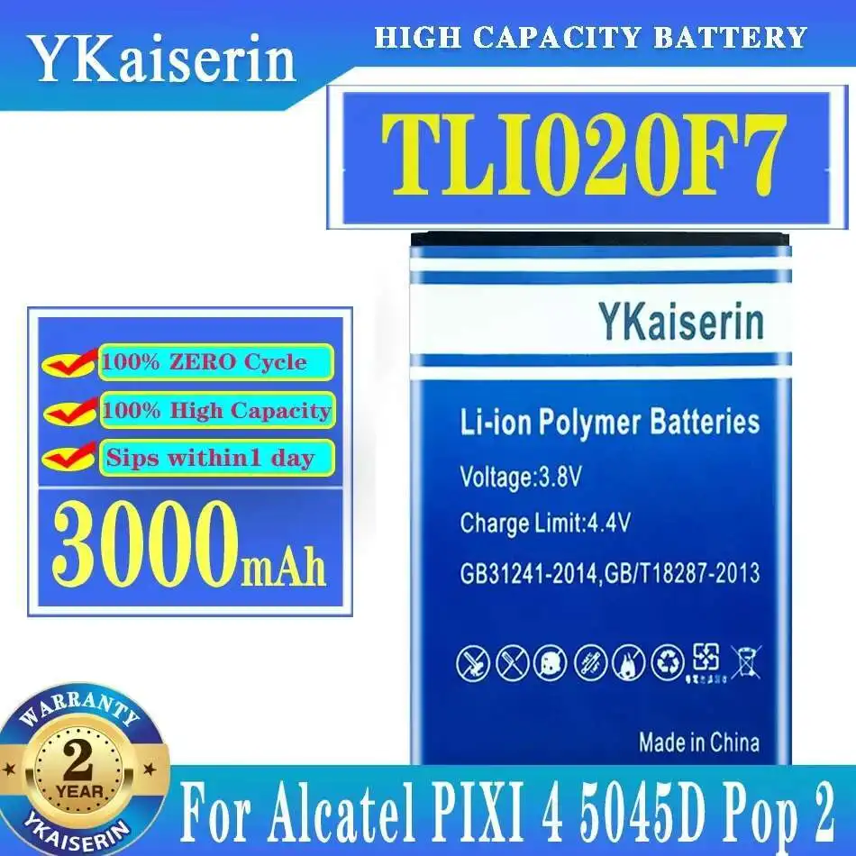 Аккумулятор мобильного телефона TLI020F7 3000 мАч для Alcatel Pixi 4 5045D Pop 2 5042D C7 7040 7040D 7041 7041D J720 J720T J726T J726T-So2
Аккумулятор мобильного телефона TLI020F7 3000 мАч для Alcatel Pixi 4 5045D Pop 2 5042D C7 7040 7040D 7041 7041D J720 J720T J726T J726T-So2