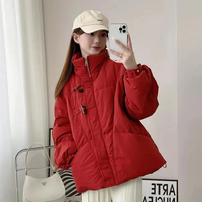 Women's Jacket Cotton Coat 2024 Japanese Korean Casual Solid Stand Collar Short Fashion Bread Clothes Winter Warm Puffer Jacket
Women's Jacket Cotton Coat 2024 Japanese Korean Casual Solid Stand Collar Short Fashion Bread Clothes Winter Warm Puffer Jacket