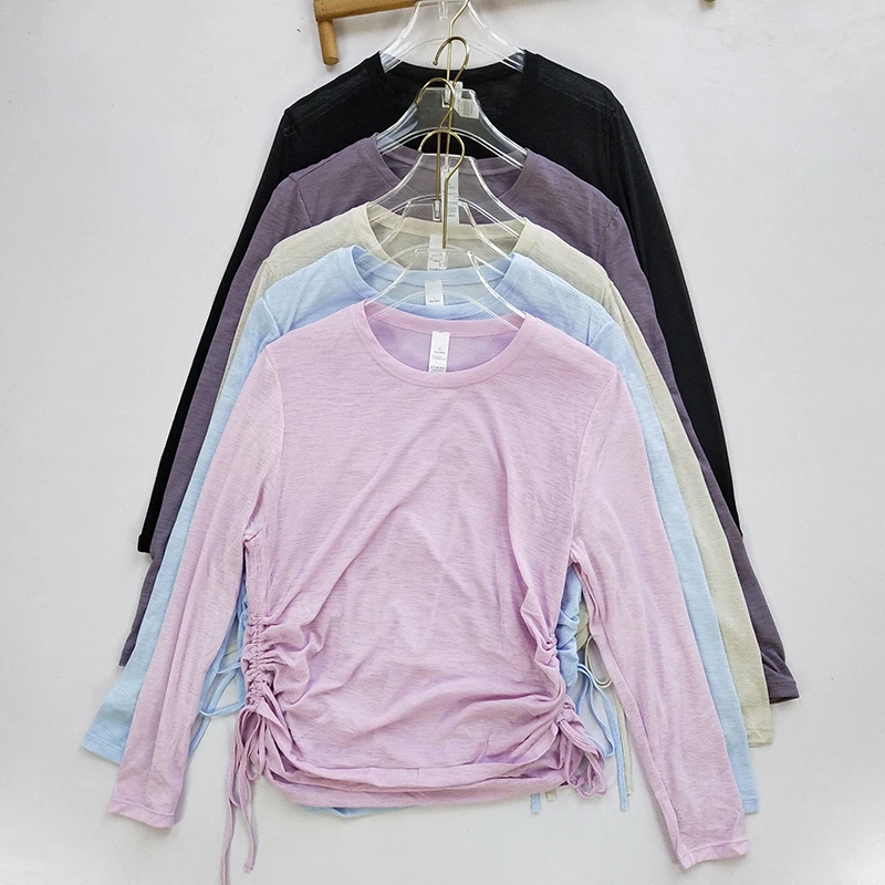 Бамбуковая сетка, дышащий топ с длинными рукавами и шнурком, свободная футболка с телесным покрытием для занятий спортом, накидка для занятий йогой, фитнесом, бегом на открытом воздухе
Бамбуковая сетка, дышащий топ с длинными рукавами и шнурком, свободная футболка с телесным покрытием для занятий спортом, накидка для занятий йогой, фитнесом, бегом на открытом воздухе