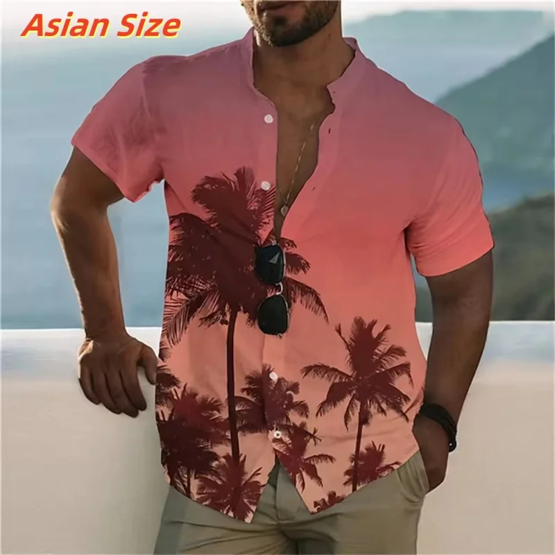 Coconut Tree Pattern Hawaiian Shirt For Men Colorful Gradient 3D Printed Short Sleeves Summer Aloha Shirts Lapel Blouses Tops
Coconut Tree Pattern Hawaiian Shirt For Men Colorful Gradient 3D Printed Short Sleeves Summer Aloha Shirts Lapel Blouses Tops