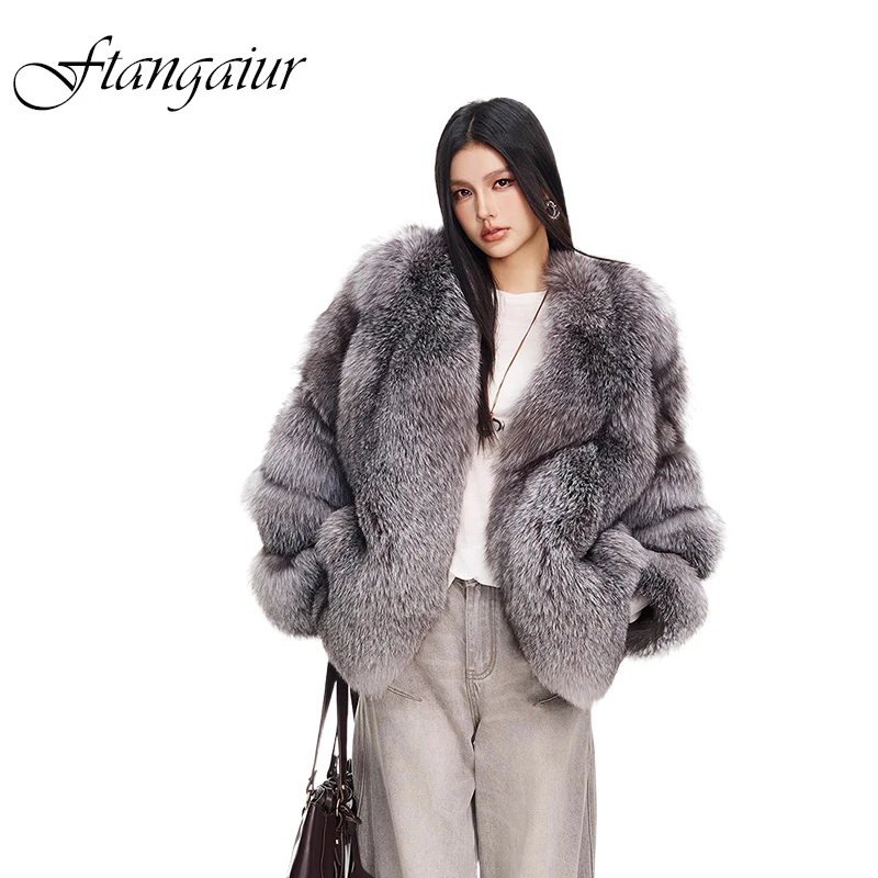 Ftangaiur женское зимнее импортное пальто из лисьего меха с длинными рукавами, женские мягкие большие свободные пальто из лисы с v-образным вырезом, средние пальто из натурального лисьего меха
Ftangaiur женское зимнее импортное пальто из лисьего меха с длинными рукавами, женские мягкие большие свободные пальто из лисы с v-образным вырезом, средние пальто из натурального лисьего меха