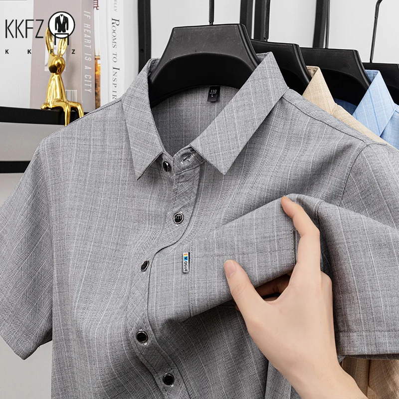 Men Summer Short Sleeve Shirt Quick Dry Wrinkle Resistant Soft Fabric Casual Business Daily Outdoor Travel Work Top
Men Summer Short Sleeve Shirt Quick Dry Wrinkle Resistant Soft Fabric Casual Business Daily Outdoor Travel Work Top
