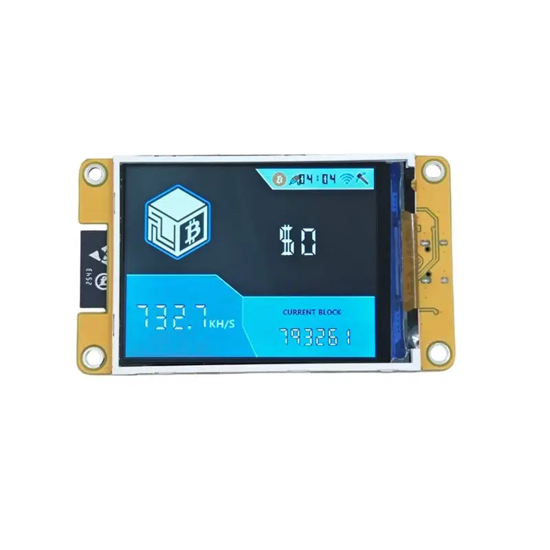 Bitcoin BTC Solo Miner 735Kh/S Nmminer Nerdminer Upgraded 2.8" Smart Display Screen Bitcoin Crypto Miner For Home Office
Bitcoin BTC Solo Miner 735Kh/S Nmminer Nerdminer Upgraded 2.8" Smart Display Screen Bitcoin Crypto Miner For Home Office
