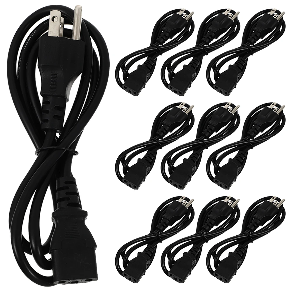 10 Pcs US Standard Plug Pure Copper Power Cable for Desktop Printer Monitor Power Cord Heat Resistance Low Resistance
10 Pcs US Standard Plug Pure Copper Power Cable for Desktop Printer Monitor Power Cord Heat Resistance Low Resistance