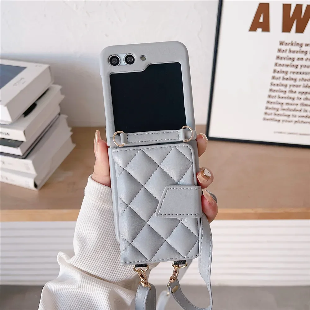 Crossbody Rhombus Grids Leather Phone Case for Samsung Galaxy Z Flip 5 4 3 Flip5 Flip4 Wallet Card Holder Soft Hinge Cover Strap
Crossbody Rhombus Grids Leather Phone Case for Samsung Galaxy Z Flip 5 4 3 Flip5 Flip4 Wallet Card Holder Soft Hinge Cover Strap
