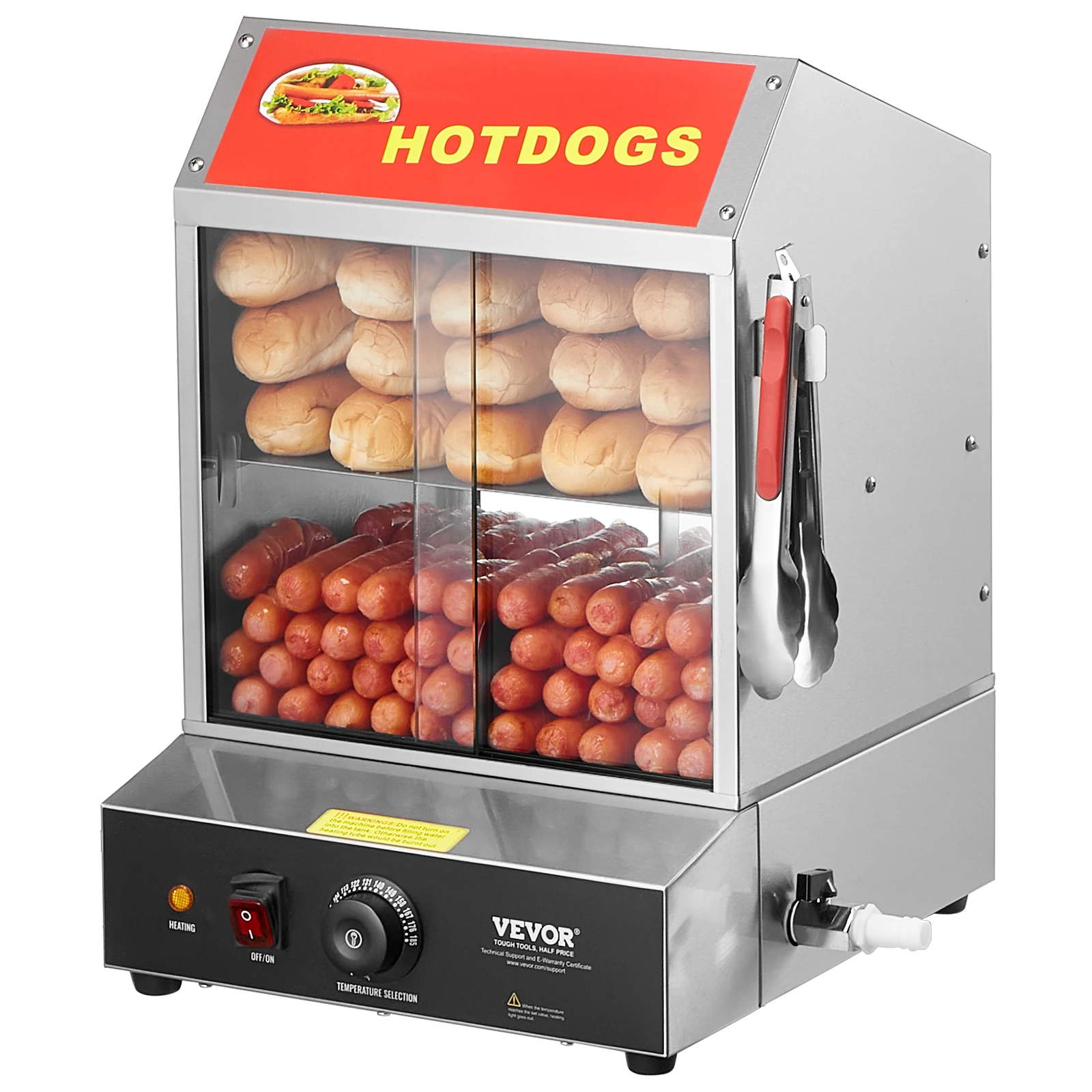 Пароварка для хот-догов VEVOR, 28,5QT, 2-уровневая пароварка для хот-догов, 86 ℉ ~185 ℉ Контроль температуры, электрическая грелка для булочек с раздвижными дверями из закаленного стекла
Пароварка для хот-догов VEVOR, 28,5QT, 2-уровневая пароварка для хот-догов, 86 ℉ ~185 ℉ Контроль температуры, электрическая грелка для булочек с раздвижными дверями из закаленного стекла