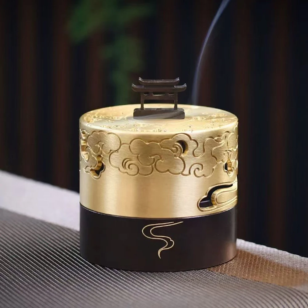Auspicious cloud copper incense burner, Antique sandalwood burner, Small brass coil incense burner, Home aroma Decorations
Auspicious cloud copper incense burner, Antique sandalwood burner, Small brass coil incense burner, Home aroma Decorations