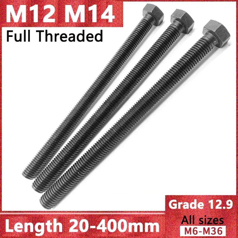 1-5pcs Ultra Long M12 M14 Grade 12.9 Full Thread External Hex Hexagon Head Screws Bolt Length 20-180/190/200/250/300/350/400mm
1-5pcs Ultra Long M12 M14 Grade 12.9 Full Thread External Hex Hexagon Head Screws Bolt Length 20-180/190/200/250/300/350/400mm