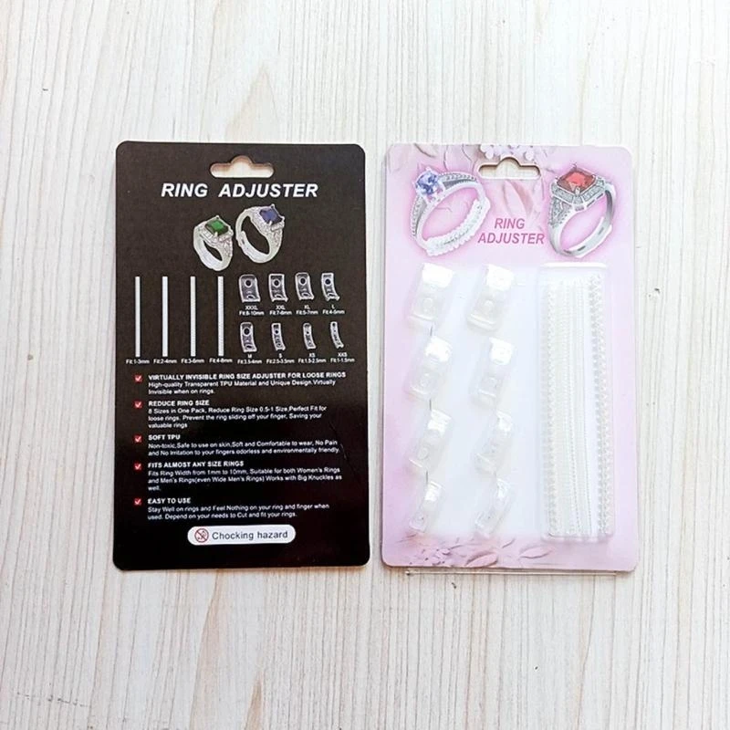 1 Set 8 Sizes Invisible Clear Ring Size Resizer Ring Guards Spacer Loose Ring
1 Set 8 Sizes Invisible Clear Ring Size Resizer Ring Guards Spacer Loose Ring