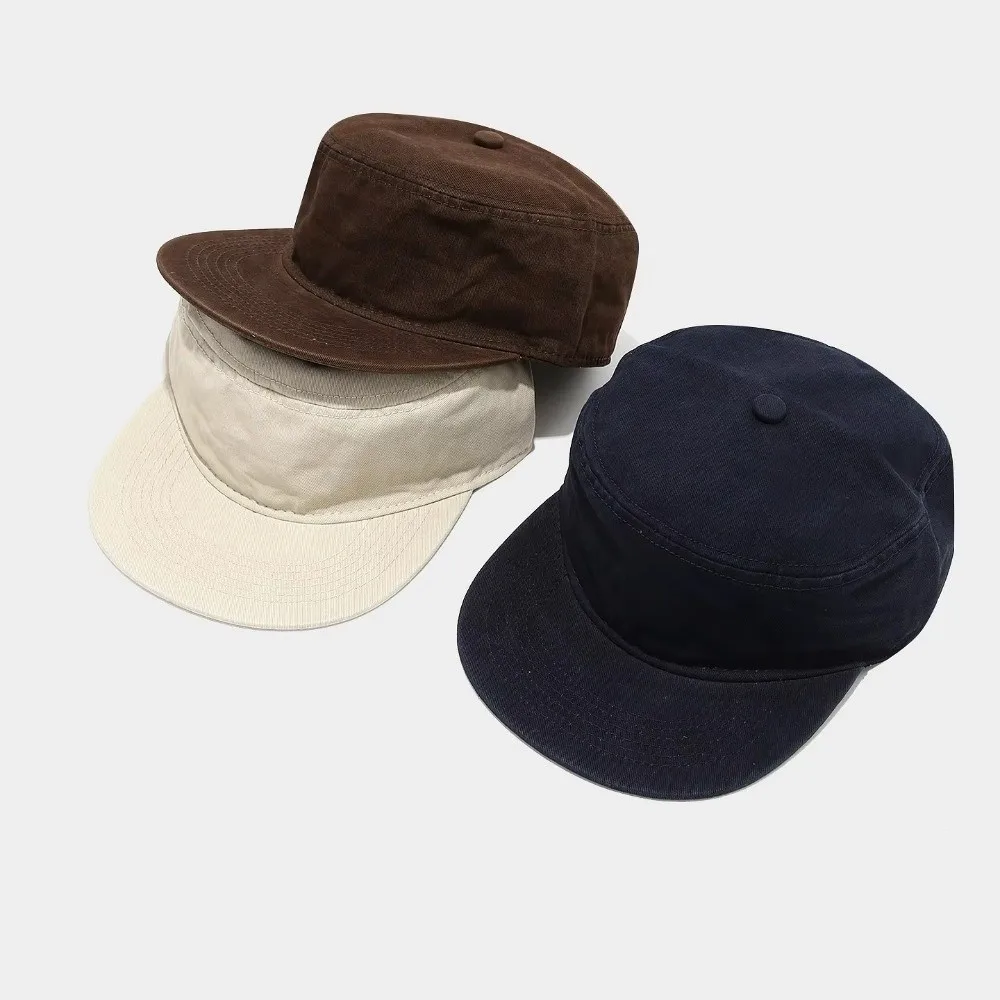 Retro Solid Color Flat Top Hat Casual Style Versatile Peaked Cap Flat Brim Cotton Baseball Cap Versatile Use
Retro Solid Color Flat Top Hat Casual Style Versatile Peaked Cap Flat Brim Cotton Baseball Cap Versatile Use