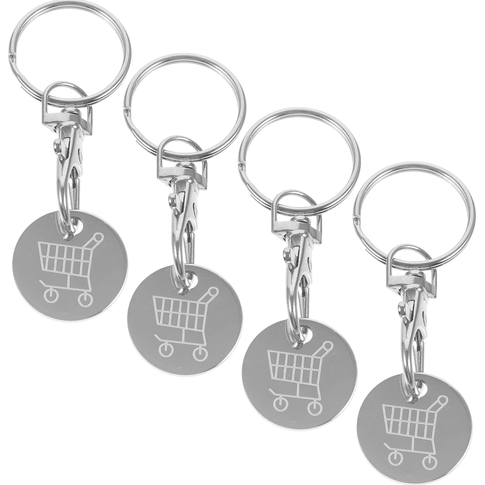4pcs Stainless Shopping Keyring Trolley Token Pendant Holder Shopping Trolley Token Keychain Keychains
4pcs Stainless Shopping Keyring Trolley Token Pendant Holder Shopping Trolley Token Keychain Keychains